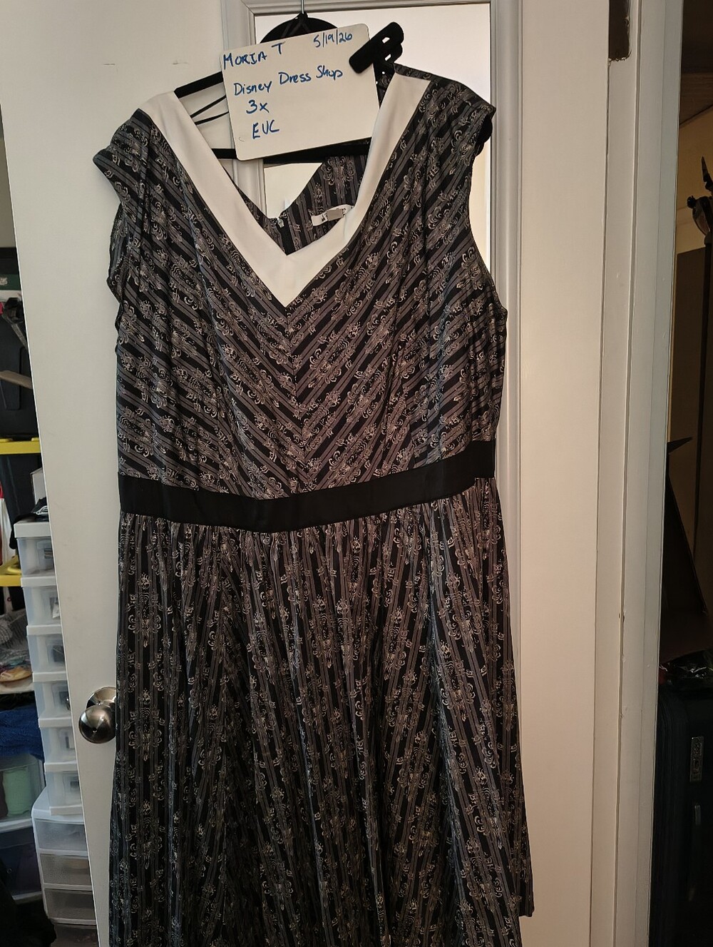 Disney Dress Shop Haunted Mansion Wallpaper dress 3x EUC